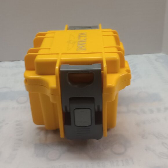 Invicta Watch Case Only-Waterproof Storage Box Yellow Hard Plastic w/Inserts - Picture 5 of 8